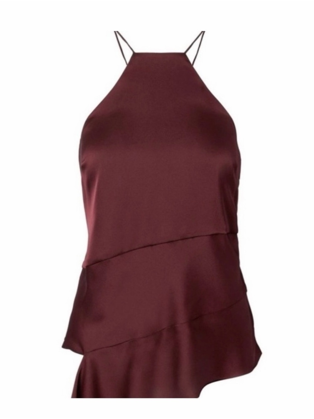Banana Republic Burgundy Satin Halter Cami